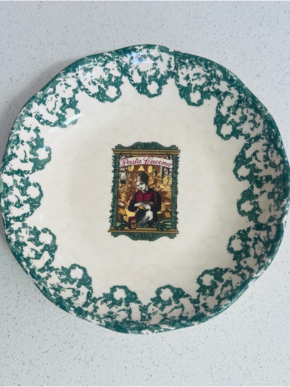 26 International Ceramic Plate – Cream with Black Seal
